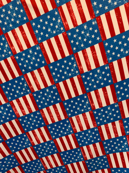 New American flag design print on great nylon spandex 4way stretch 58/60" Sold by the YD. Ships worldwide from Los Angeles California USA.