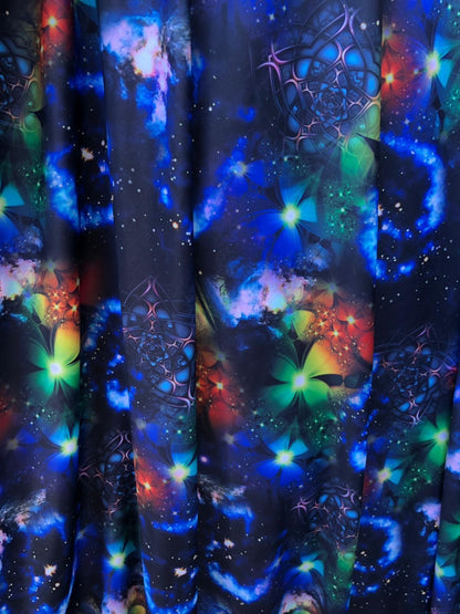 New modern print design print on nylon spandex 4way stretch 58/60" Sold by the YD. Ships worldwide from Los Angeles California USA.