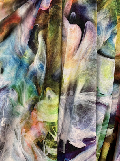 New Abstract Design Print On Heavy Stretch Velvet 4-Way 58/60" Sold By The YD. Ships Worldwide From Los Ángeles California USA.