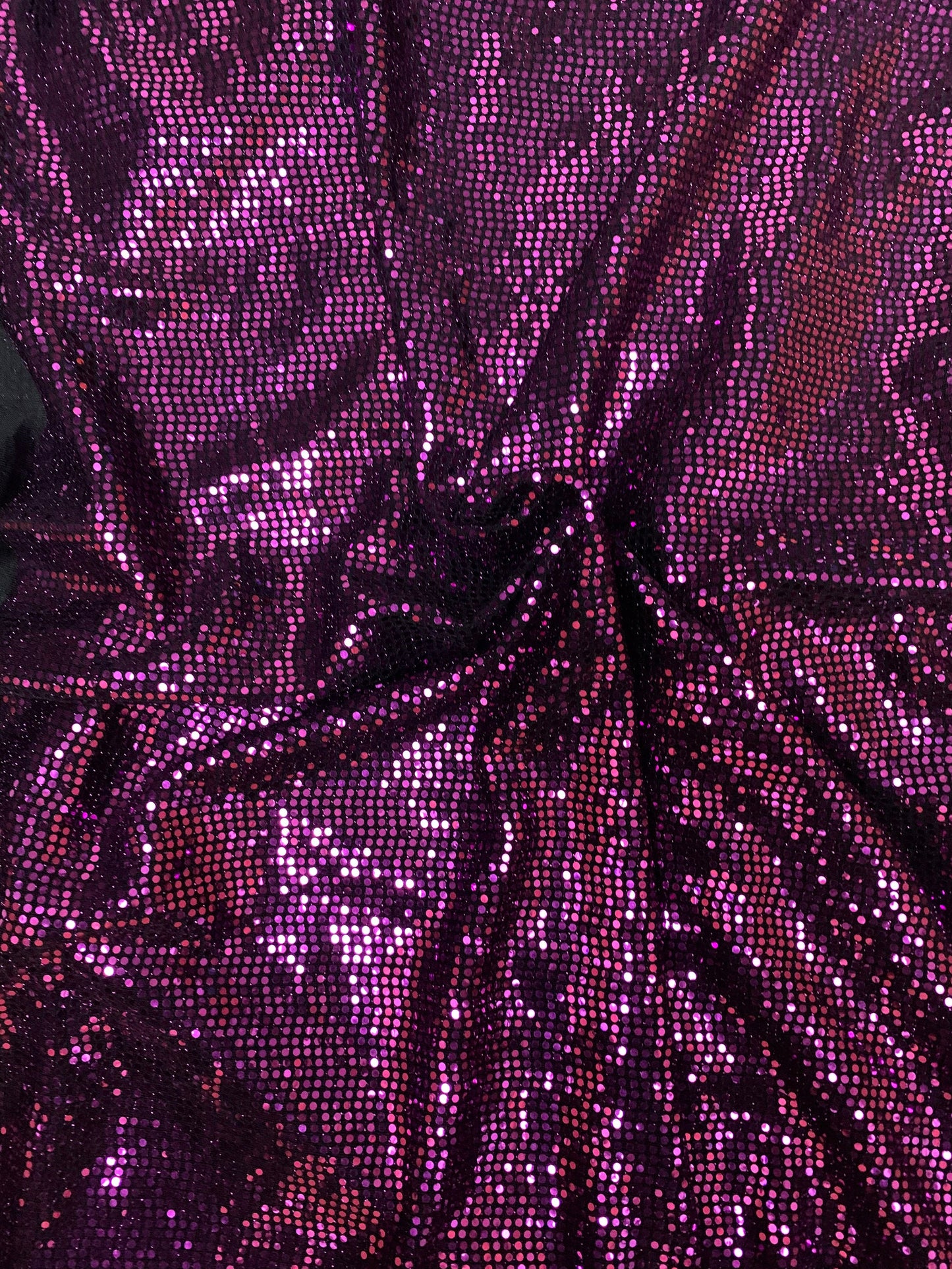 New metallic spandex with shining sequins 4-way stretch 58/60” Sold by the YD. Ships worldwide from Los Angeles California USA.