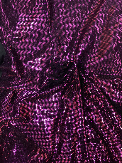 New metallic spandex with shining sequins 4-way stretch 58/60” Sold by the YD. Ships worldwide from Los Angeles California USA.