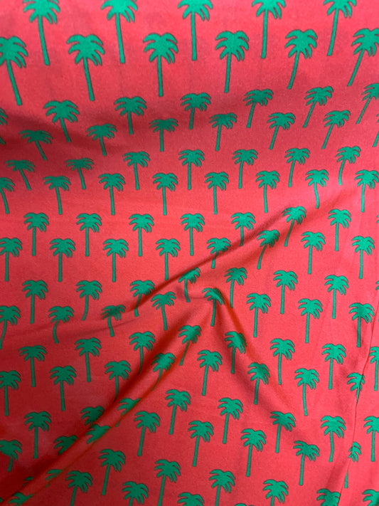 New Palm Design Print On Nylon Spandex 4-Way Stretch 58/60" Sold By The YD. Ships Worldwide From Los Angeles California USA.