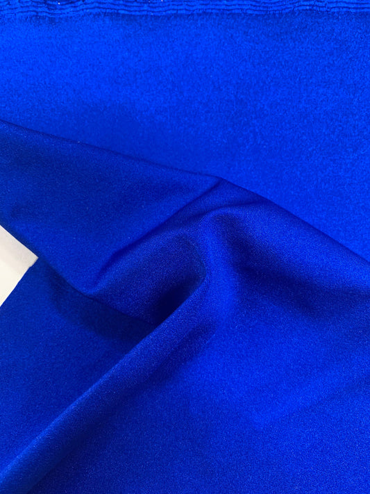 Shining tricot Sapphire Blue nylon spandex 4way stretch 58/60" Sold by the YD. Ships worldwide from Los Angeles California USA.