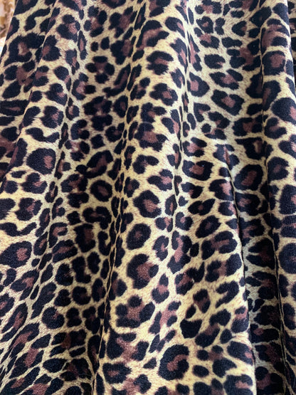 New Leopard Design Print On Heavy Velvet Spandex 4-Way 58/60" Sold By The YD. Ships Worldwide From Los Angeles California USA.