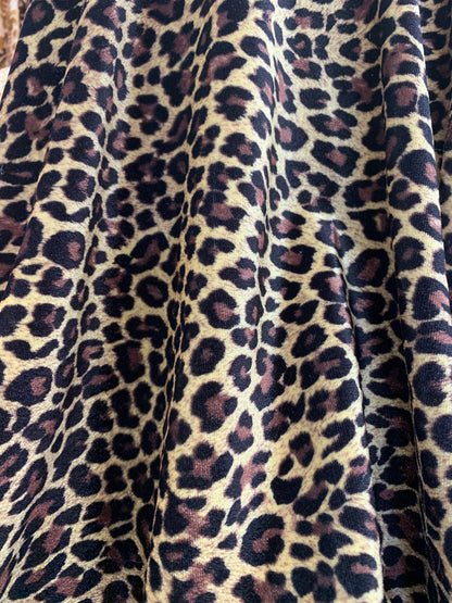 New Leopard Design Print On Heavy Velvet Spandex 4-Way 58/60" Sold By The YD. Ships Worldwide From Los Angeles California USA.