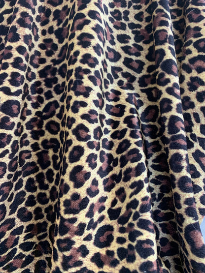 New Leopard Design Print On Heavy Velvet Spandex 4-Way 58/60" Sold By The YD. Ships Worldwide From Los Angeles California USA.