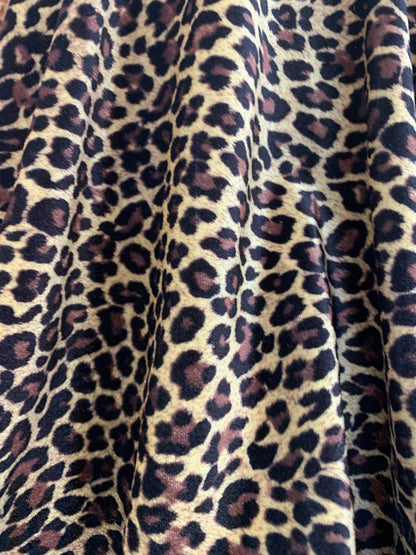 New Leopard Design Print On Heavy Velvet Spandex 4-Way 58/60" Sold By The YD. Ships Worldwide From Los Angeles California USA.