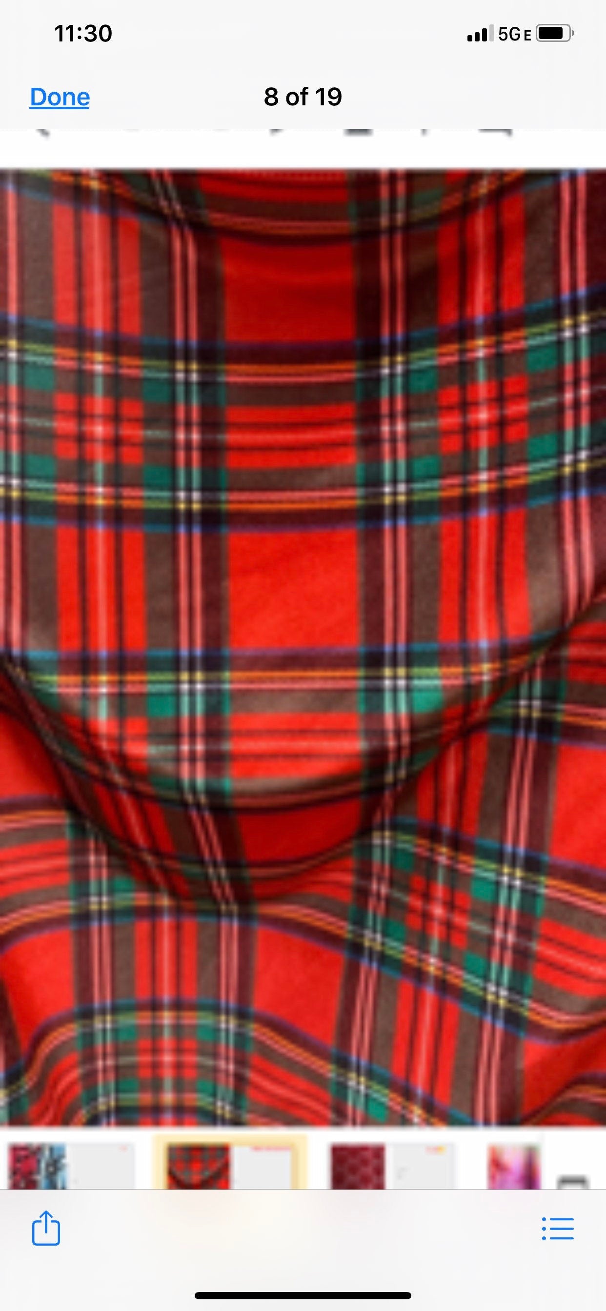 New Christmas Red Plaid Design Print On Heavy Nylon spandex 4-Way 58/60” Sold By The YD. Ships Worldwide From Los Angeles California USA.