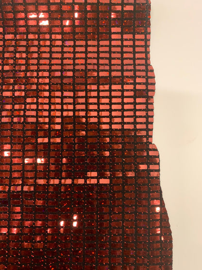 New Metallic geometric sequins rectangular design 2-way stretch 58/60" Sold by the YD. Ships worldwide from Los Angeles California USA.