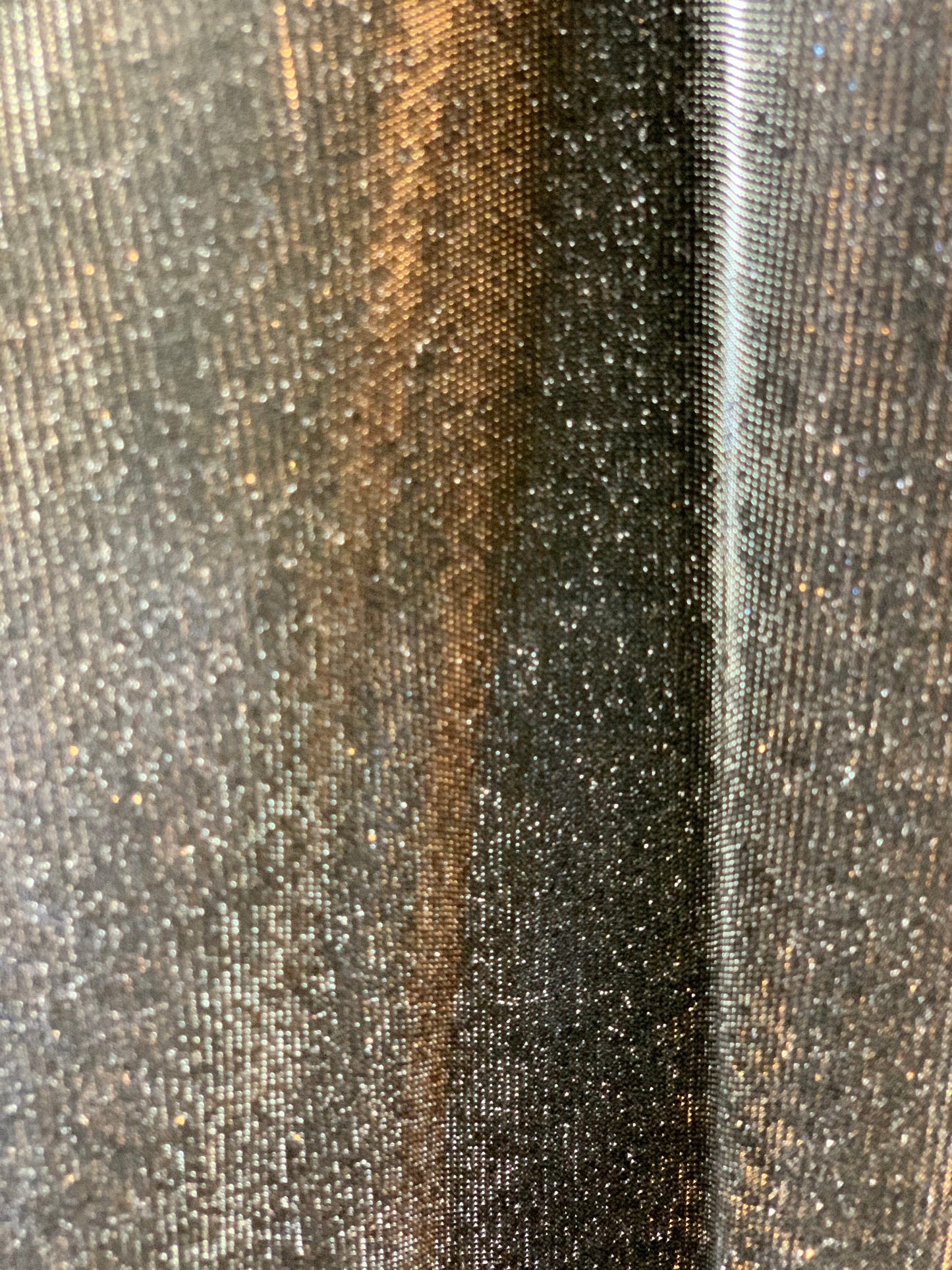 New lame metallic spandex with glitter 2-way stretch 58/60” Sold by the YD. Ships worldwide from Los Angeles California USA.