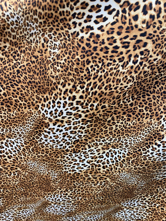 New Safari leopard design print on nylon spandex 4-way stretch 58/60” Sold by the YD. Ships worldwide from Los Angeles California USA.