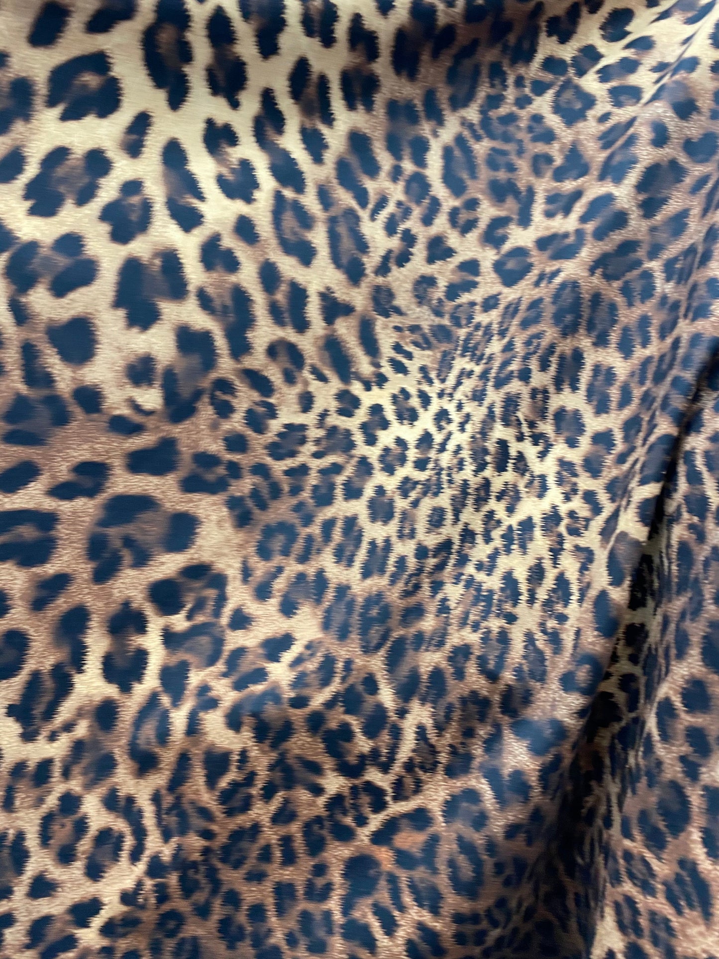 New print nylon spandex leopard design brown/taupe 4-way stretch 58/60” Sold by the YD. Ships worldwide from Los Angeles California USA.