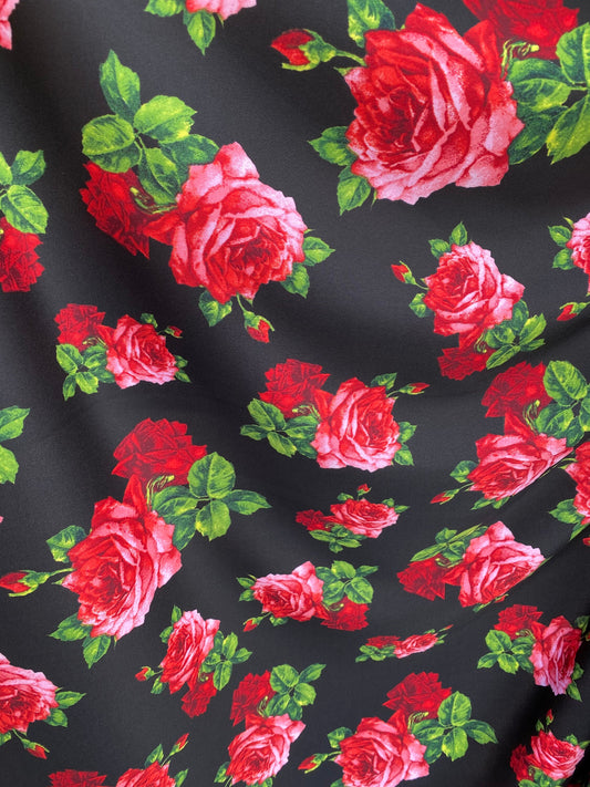 New techno flower design print on poly spandex 2-way stretch 58/60” Sold by the YD. Ships worldwide from Los Angeles California USA.