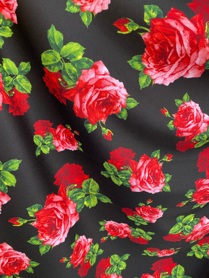 New techno flower design print on poly spandex 2-way stretch 58/60” Sold by the YD. Ships worldwide from Los Angeles California USA.