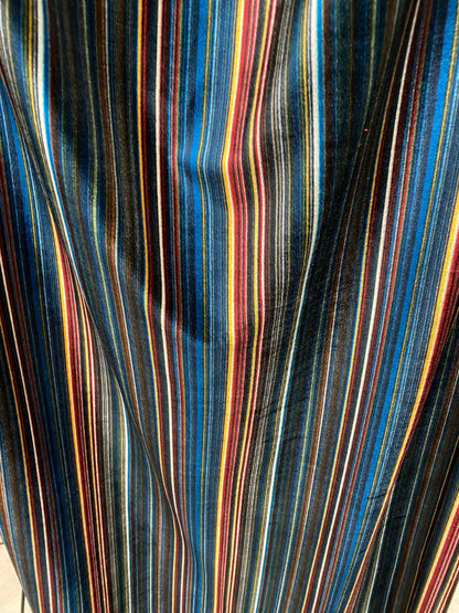 New stripes design multicolor print on stretch velvet 4-way 58/60” Sold by the YD. Ships worldwide from Los Angeles California USA.