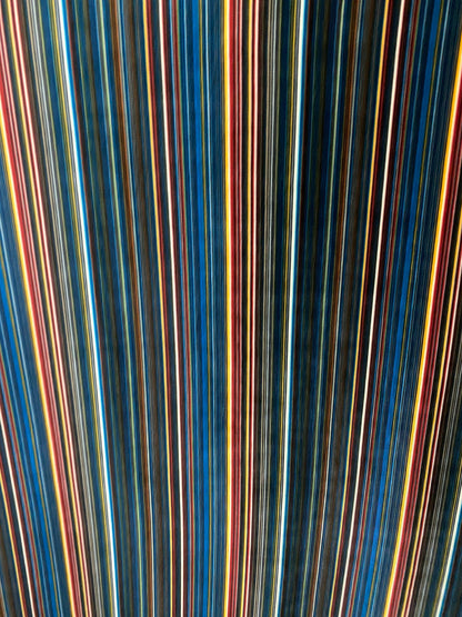 New stripes design multicolor print on stretch velvet 4-way 58/60” Sold by the YD. Ships worldwide from Los Angeles California USA.