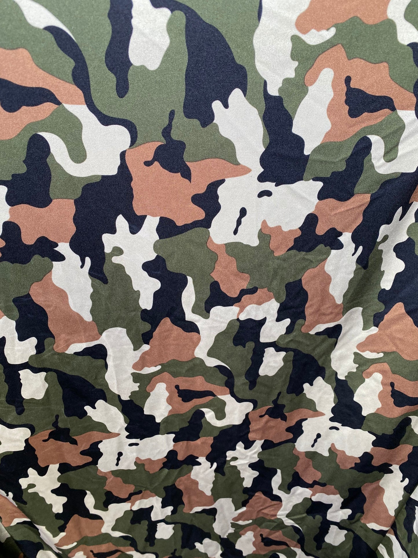 New Army design print on heavy nylon spandex 4-way stretch 58/60” Sold by the YD. Ships worldwide from Los Angeles California USA.