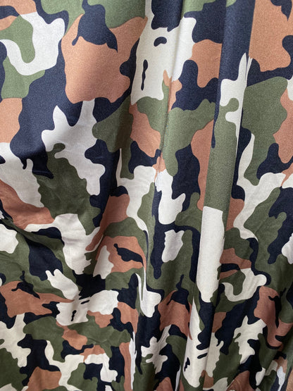 New Army design print on heavy nylon spandex 4-way stretch 58/60” Sold by the YD. Ships worldwide from Los Angeles California USA.