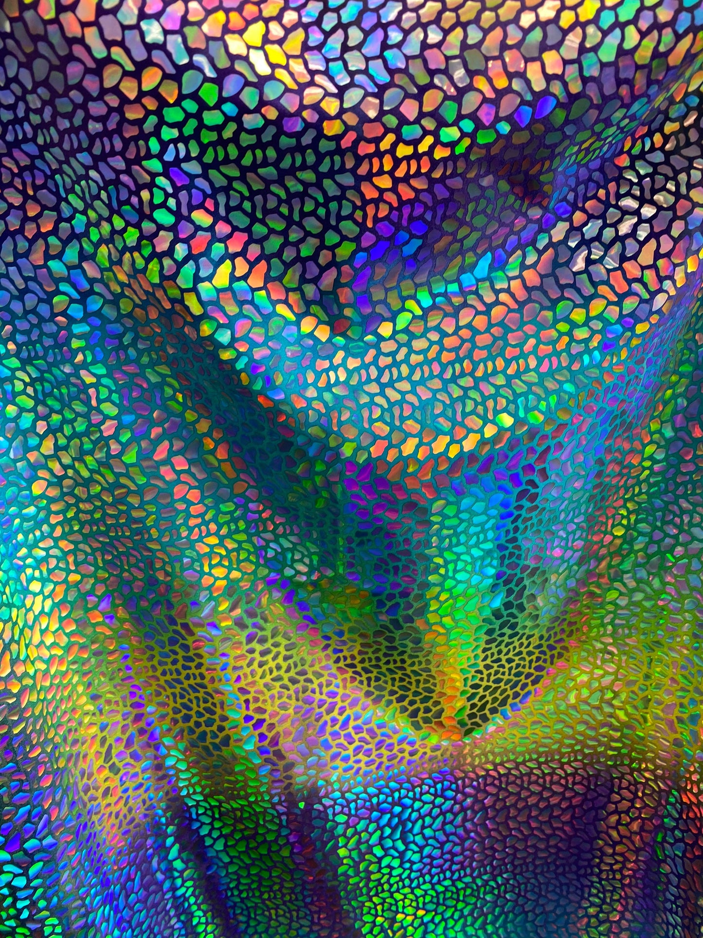 New stone design iridescent sequins purple rainbow on nylon spandex 4-way stretch 58/60” Sold by the YD. Ships worldwide from Los Angeles CA