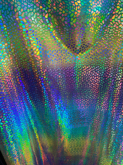 New stone design iridescent sequins purple rainbow on nylon spandex 4-way stretch 58/60” Sold by the YD. Ships worldwide from Los Angeles CA