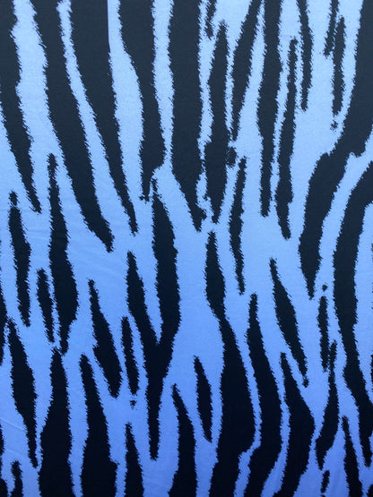 New Bengal tiger design print on nylon spandex 4-way stretch 58/60” Sold by the YD. Ships worldwide from Los Angeles California USA.