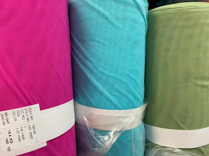 Nylon spandex power mesh great quality 4-way stretch 58/60” Sold by the YD. Ships worldwide from Los Angeles California USA.