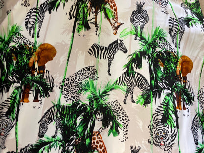 New Safari design exotic multi animal print on best quality of nylon spandex 4-way stretch 58/60” Sold by the YD. Ships worldwide