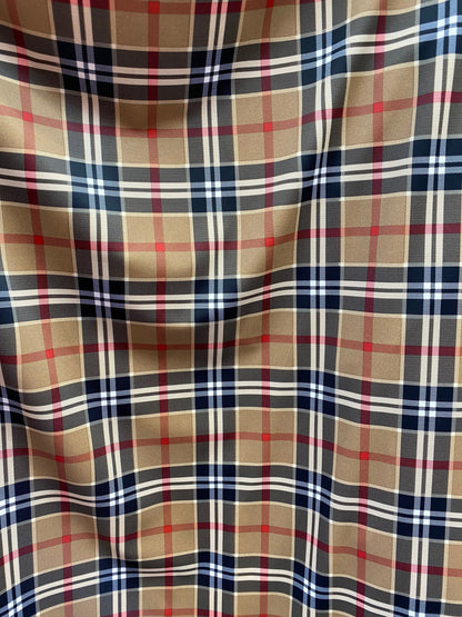 Luxury Brand fashion plaid print on best quality of nylon spandex 4-way stretch 58/60” Sold by the YD. Ships worldwide from Los Angeles