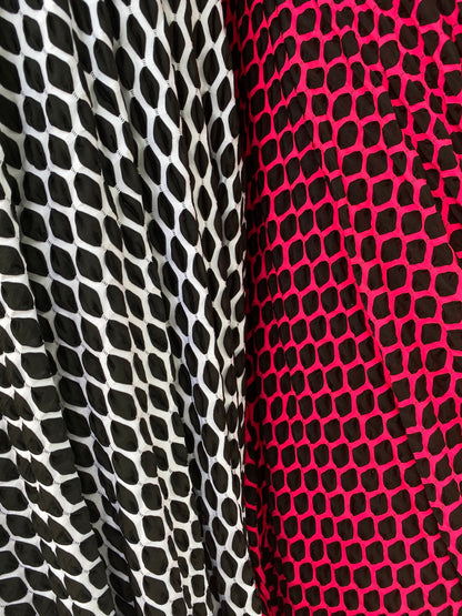 New modern geometric 2tone spandex 4-way stretch 58/60” Sold by the YD. Ships Worldwide from Los Angeles California USA.