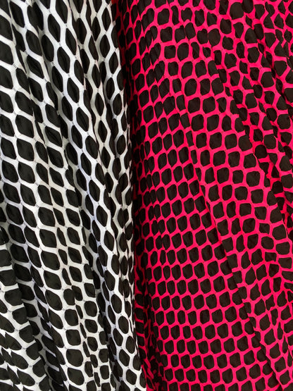 New modern geometric 2tone spandex 4-way stretch 58/60” Sold by the YD. Ships Worldwide from Los Angeles California USA.