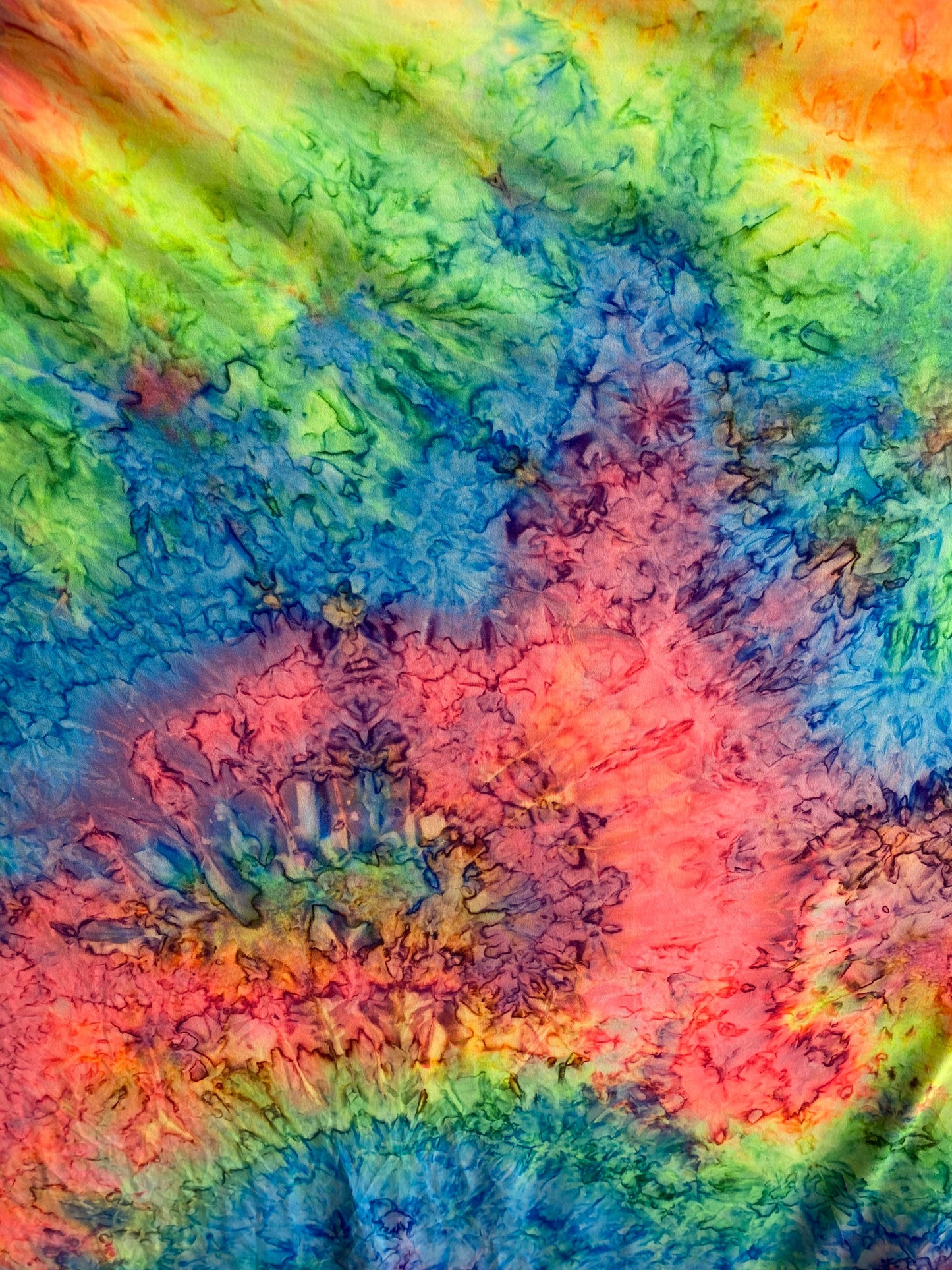 New rainbow tie dye print on  soft poly spandex 4-way stretch 58/60” Sold by the YD. Ships Worldwide from Los Angeles California USA.