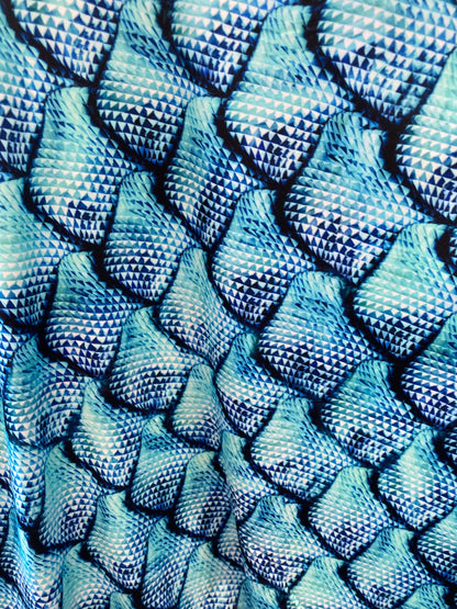 New Dragon scale design print on best quality of nylon spandex 4-way stretch 58/60” Sold by the Yd. Ships Worldwide from Los Angeles cali