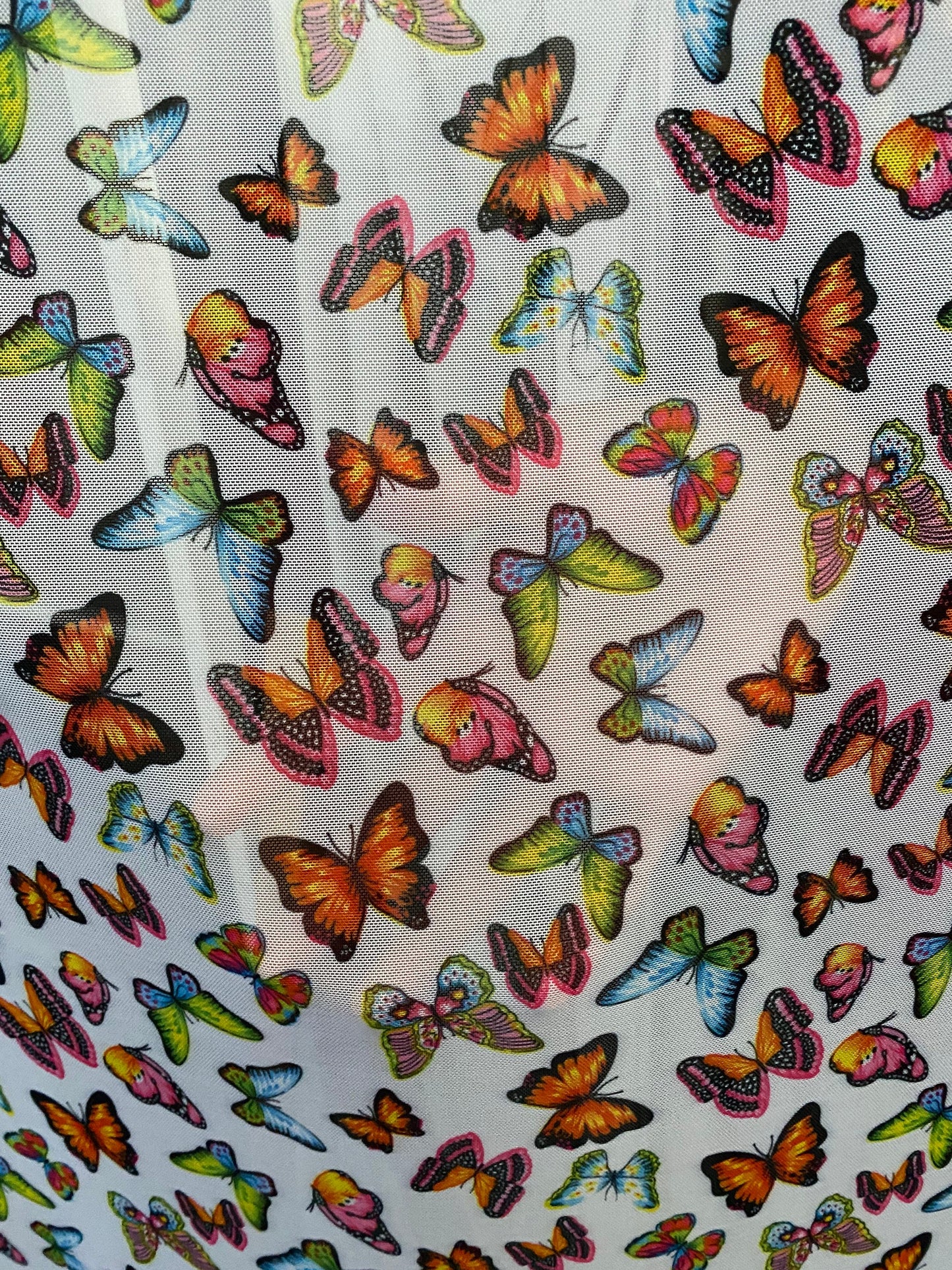 Exotic Butterflies design print on great power mesh 4-way stretch 58/60” Sold by the YD. Ships Worldwide from Los Angeles California USA.