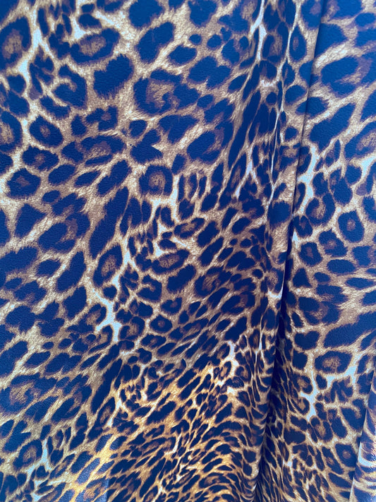 Exotic Leopard design print on great quality of poly spandex 4-way stretch 58/60” Sold by the YD. Ships Worldwide from Los Angeles cali