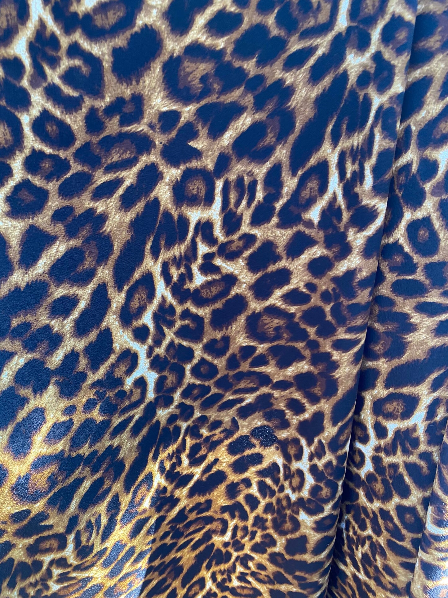 Exotic Leopard design print on great quality of poly spandex 4-way stretch 58/60” Sold by the YD. Ships Worldwide from Los Angeles cali