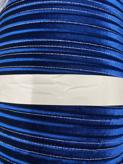 New Luxury crinkle stretch velvet stripes design 4-way stretch 58/60” Sold by the YD. Ships Worldwide from Los Angeles California USA.