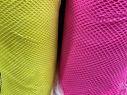 New fishnet medium size nylon spandex mesh 4-way stretch 58/60” Sold by the YD. Ships Worldwide from Los Angeles California USA.