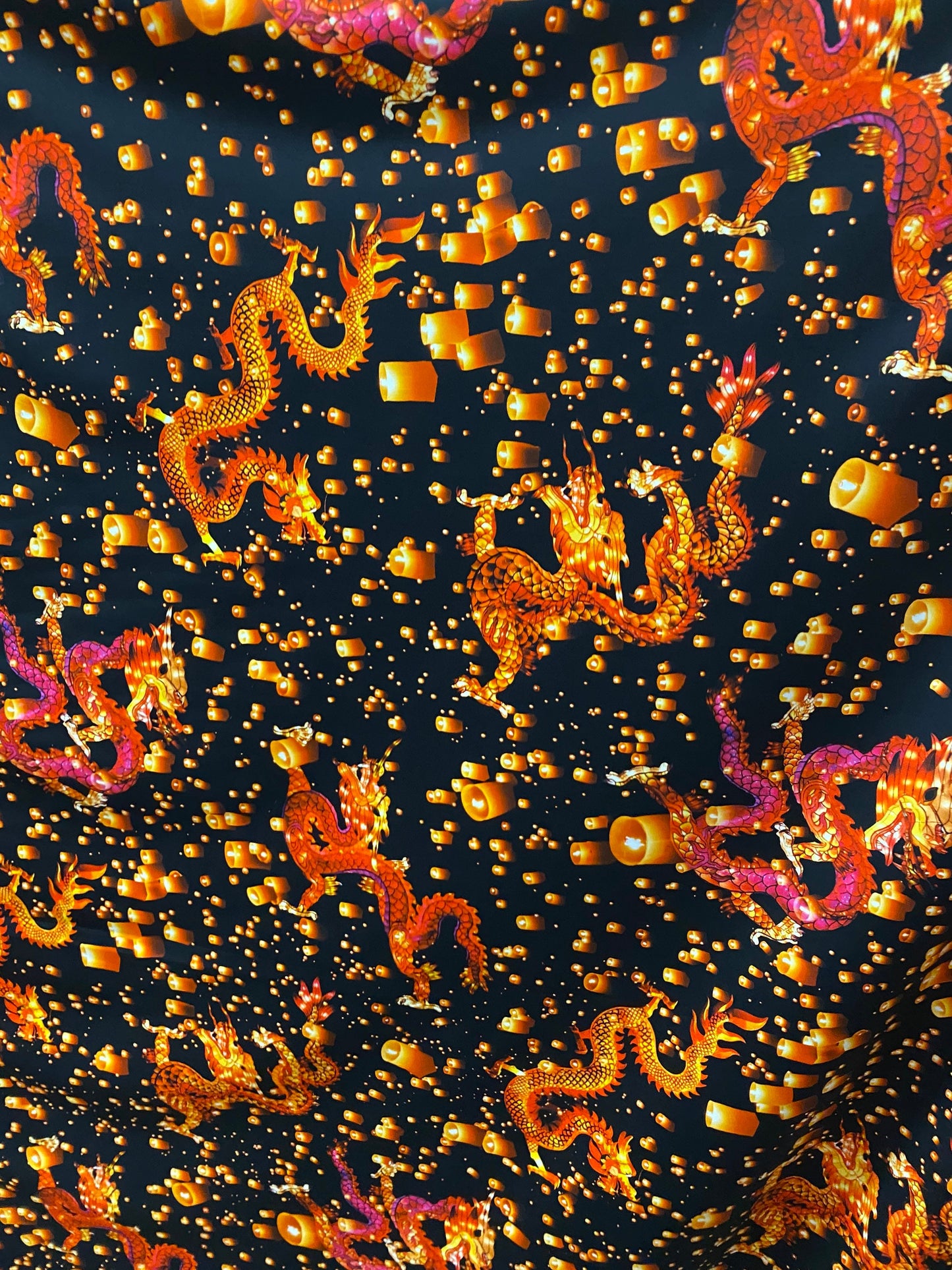 Japanese Exotic Dragon design print on best quality of nylon spandex 4-way stretch 58/60” Sold by the YD. Ships Worldwide from Los Angeles