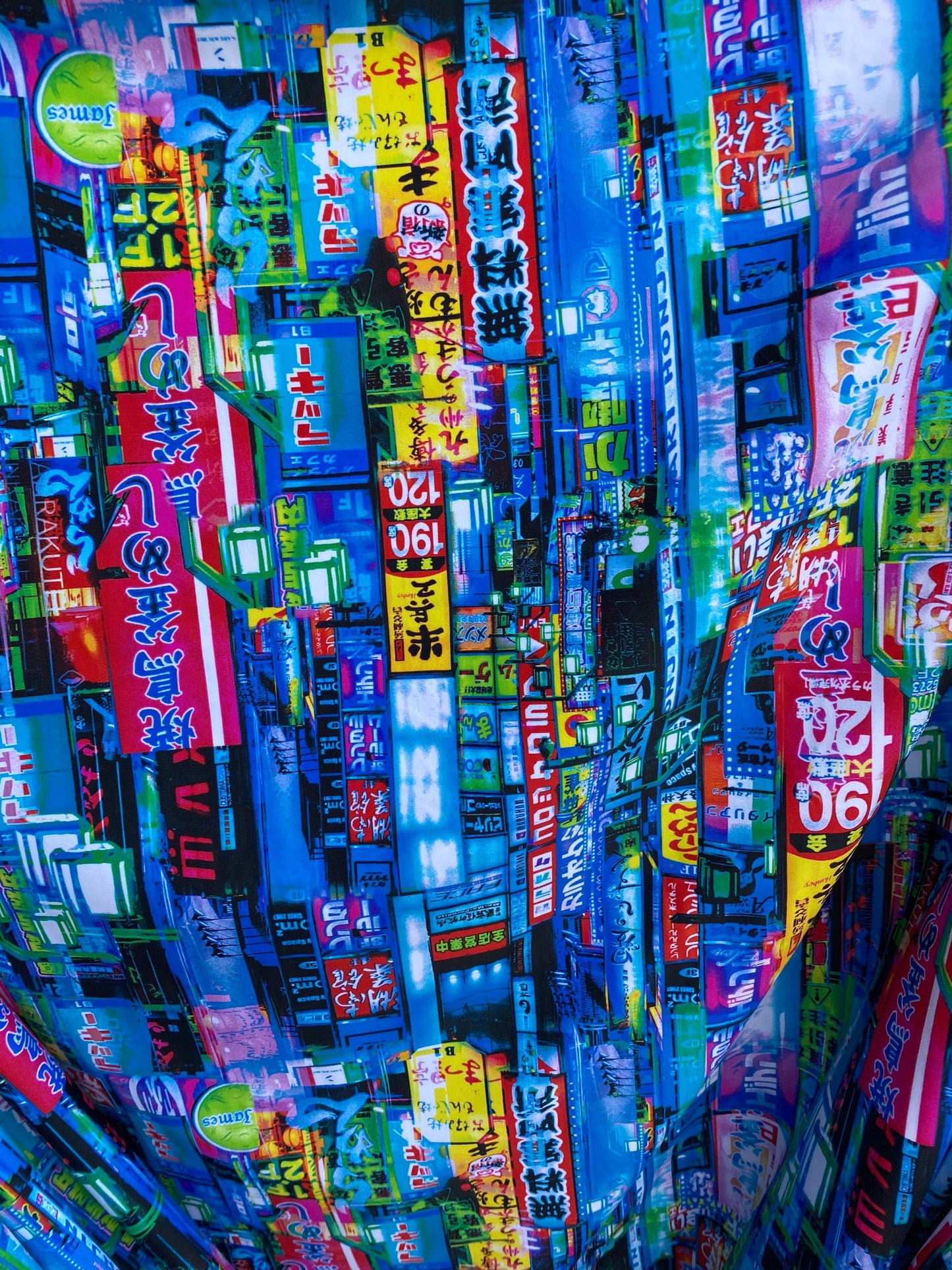 New modern City lights design print on nylon spandex 4-way stretch 58/60” Sold by the YD. Ships worldwide from Los Angeles California USA.