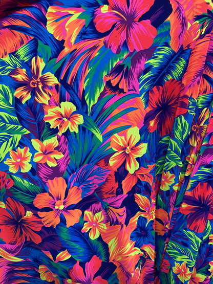 New Hawaiian design multicolor print on best quality of nylon spandex 4-way stretch 58/60” Sold by the YD. Ships Worldwide from Los Angeles