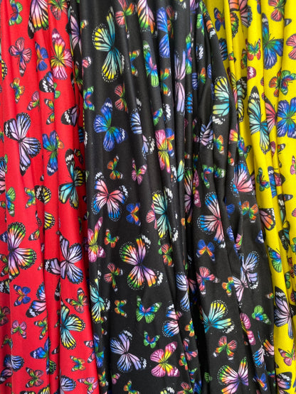 New butterfly design print on poly brushed spandex 4-way stretch medium weight 58/60@ Sold by the YD. Ships Worldwide from Los Angeles cali