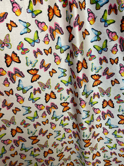 New Luxury butterfly design print on best quality of stretch velvet 420 GM 4-way stretch 58/60” Sold by the YD. Ships Worldwide from L.A