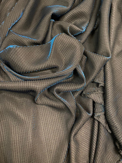 New Metallic mesh Black/Teal & Black/Silver see through fabric 2-way stretch 58/60” Sold by the YD. Ships Worldwide from Los Angeles