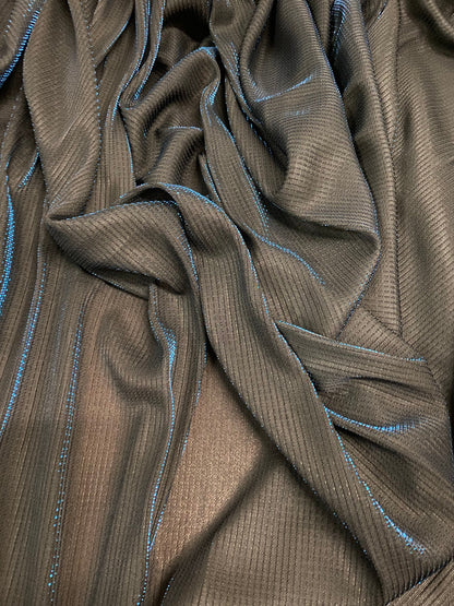 New Metallic mesh Black/Teal & Black/Silver see through fabric 2-way stretch 58/60” Sold by the YD. Ships Worldwide from Los Angeles