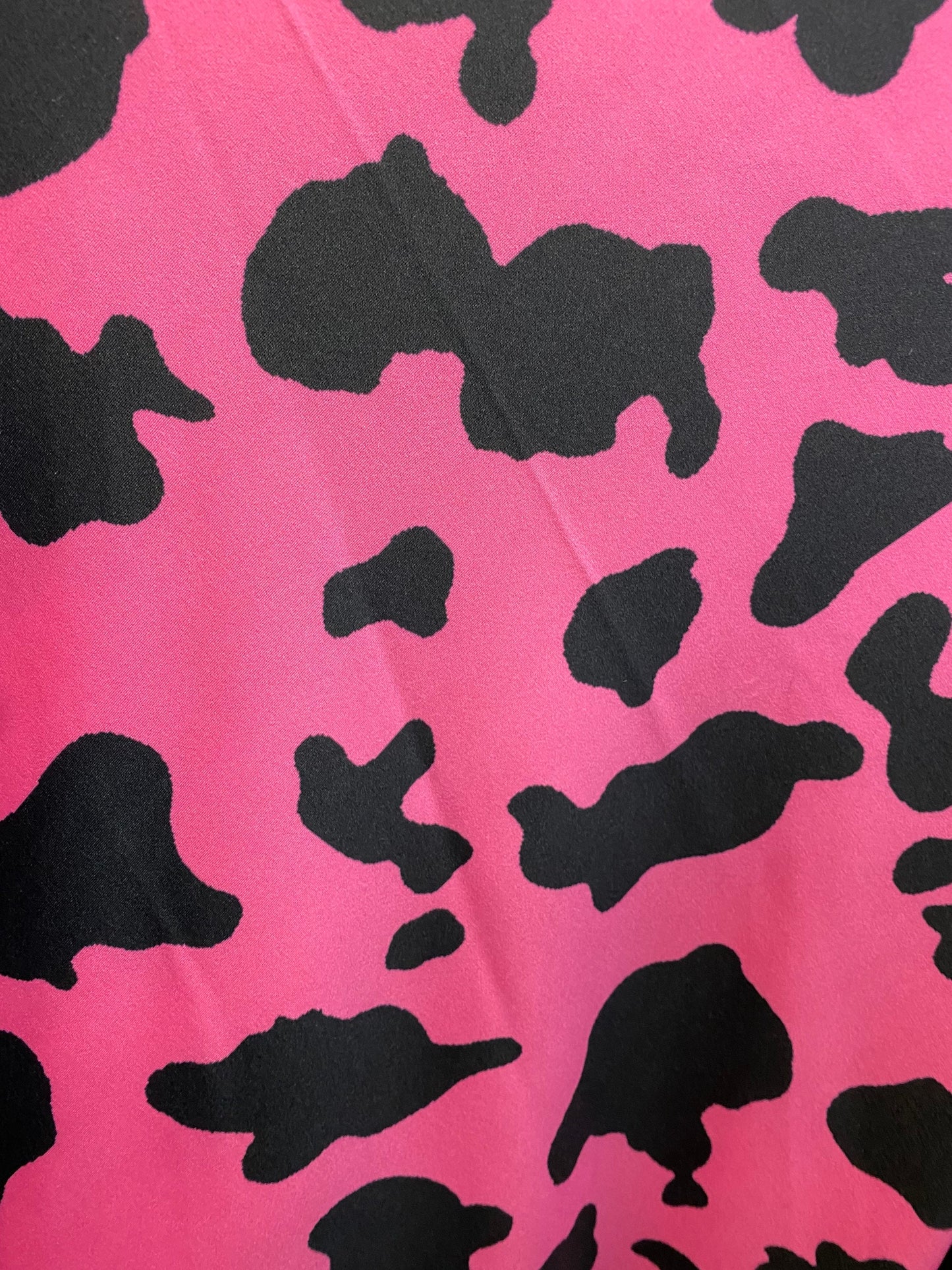 New Exotic cow design pink/black print  on best quality of nylon spandex 4-way stretch 58/60” Sold by the YD. Ships Worldwide