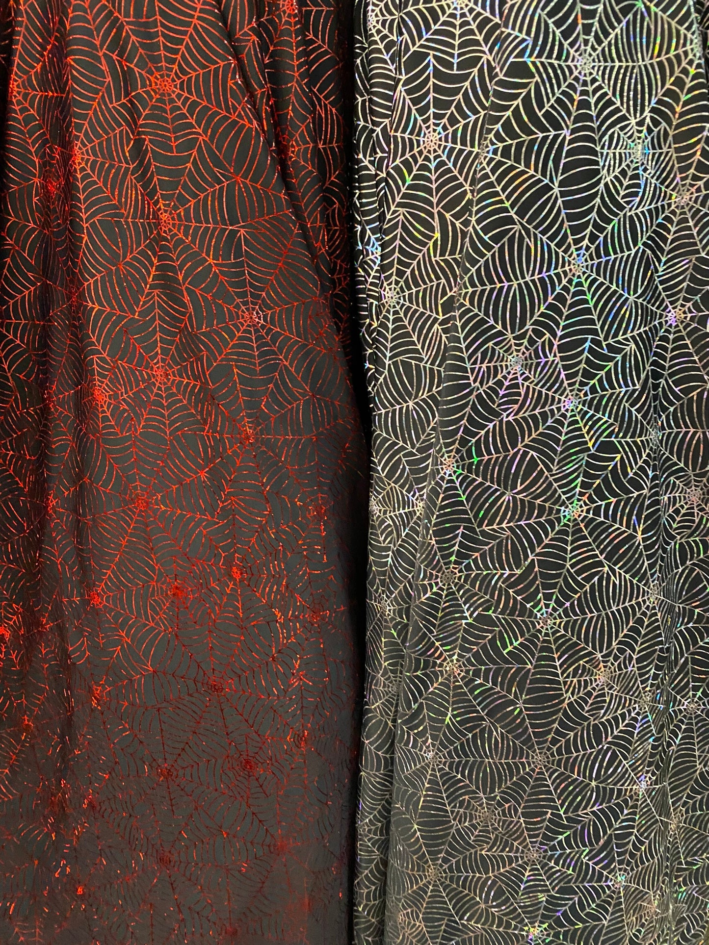 New Spider-Man design nylon spandex with hologram foil 4-way stretch 58/60” Sold by the YD. Ships Worldwide from Los Angeles California USA.