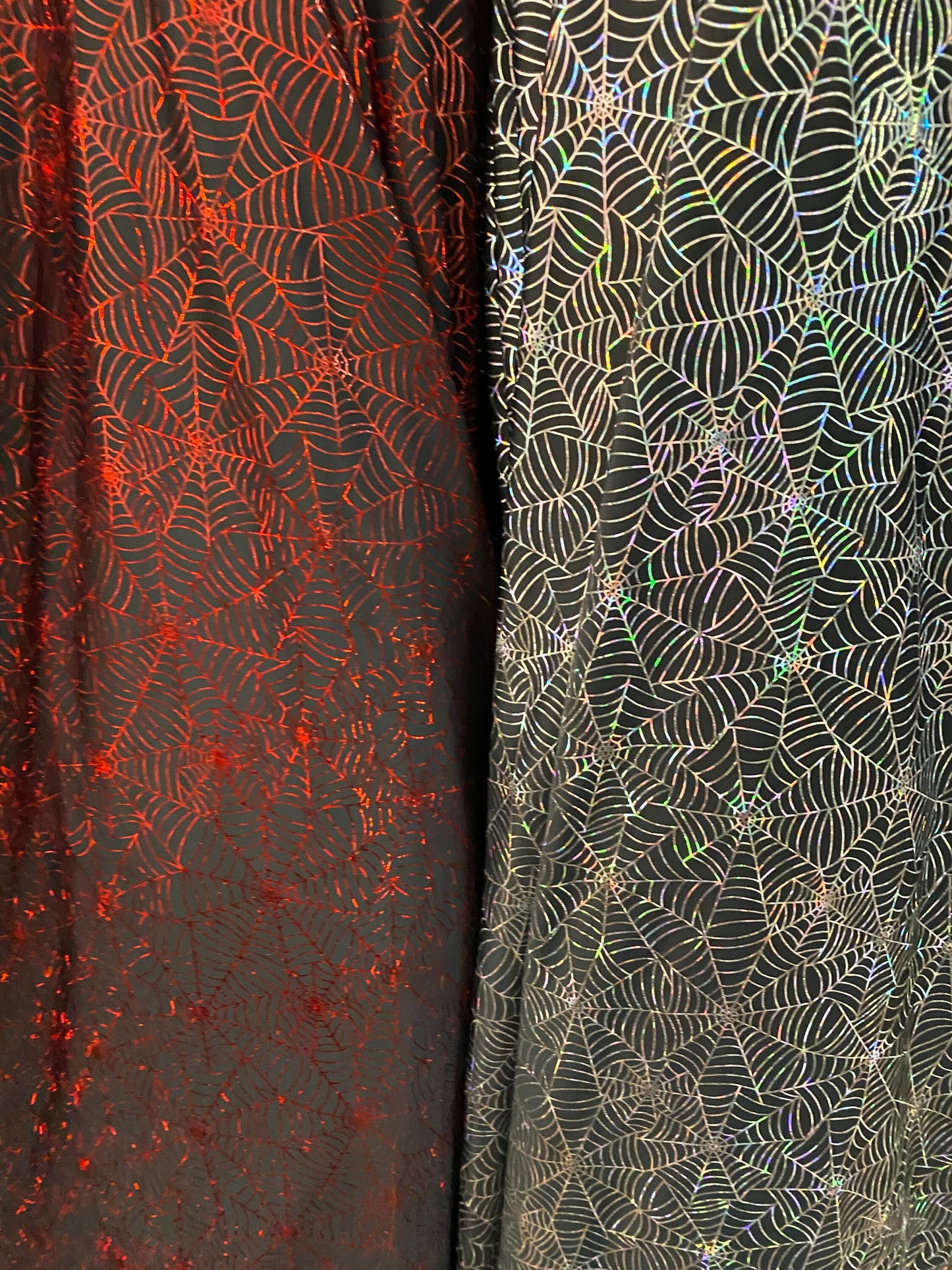 New Spider-Man design nylon spandex with hologram foil 4-way stretch 58/60” Sold by the YD. Ships Worldwide from Los Angeles California USA.