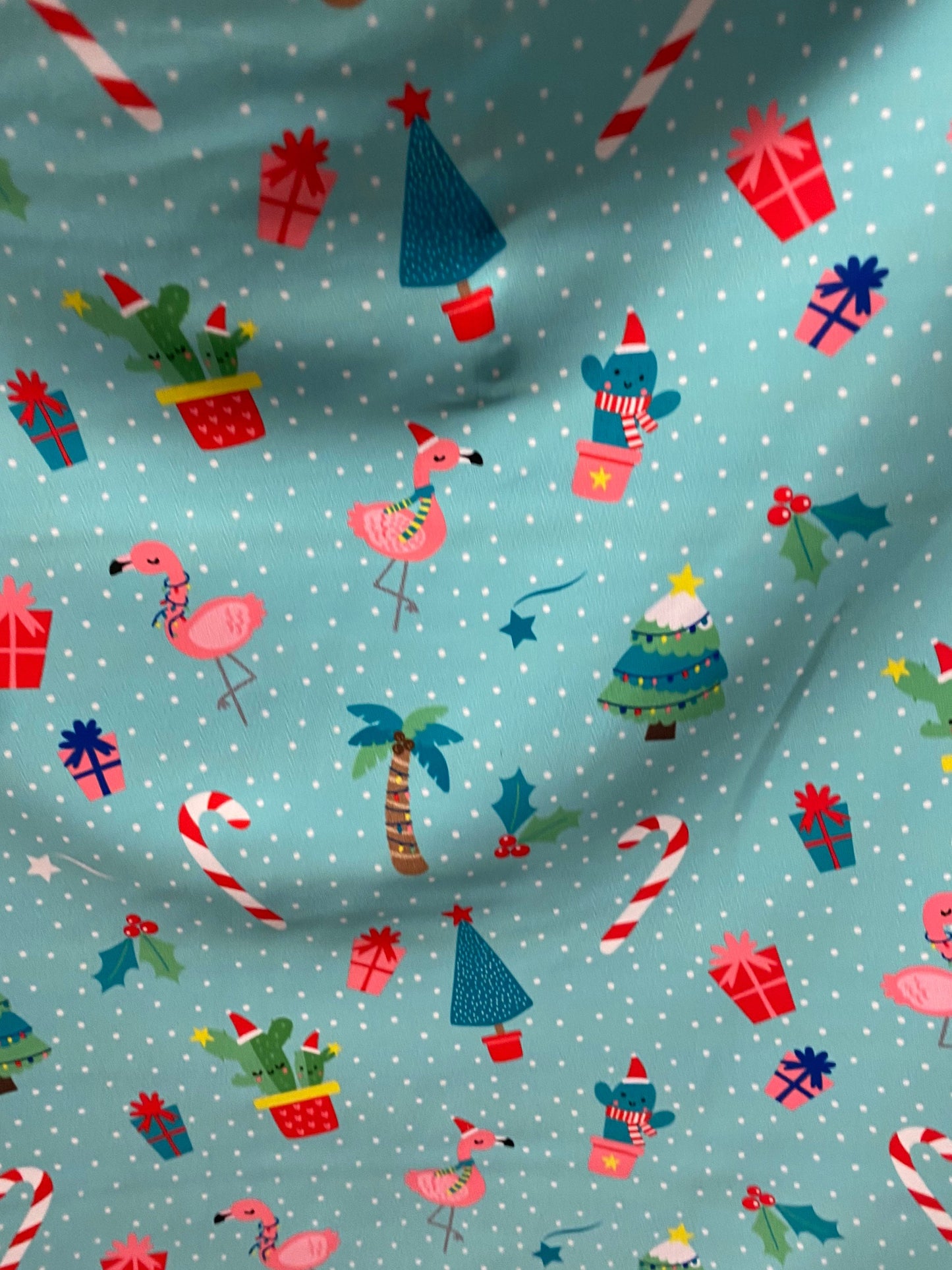 New Christmas design print on best quality of nylon spandex 4-way stretch 58/60” Sold by the YD. Ships worldwide from Los Angeles California