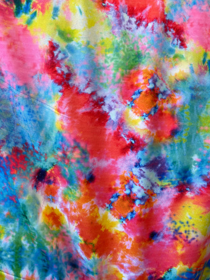 New tie dye multicolor print on best quality of nylon spandex 4-way stretch 58/60” Sold by the YD. Ships Worldwide from Los Angeles cali