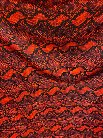 Cobra design Exotic serpent skin print on best quality of nylon spandex 4-way stretch 58/60” Sold by the YD. Ships Worldwide from Los Califo